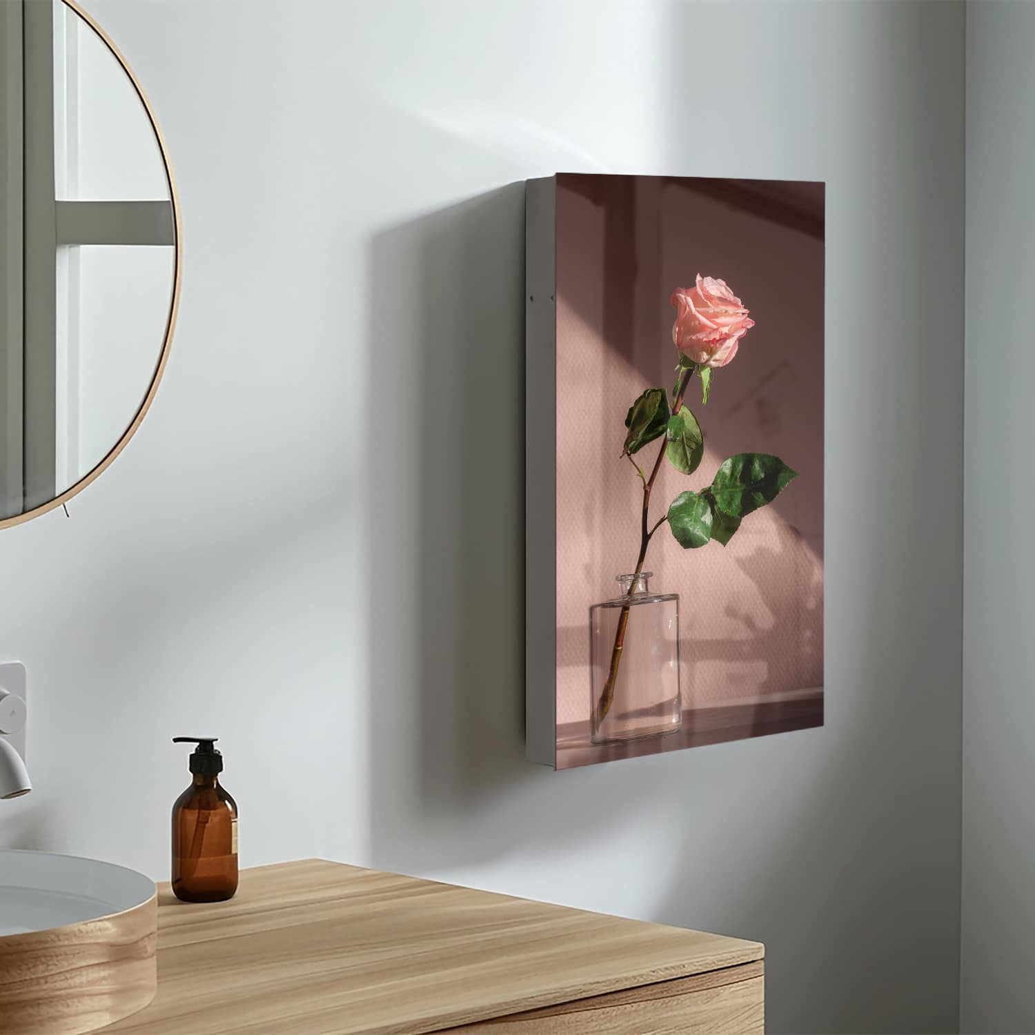 Medizinschrank Rose in Vase