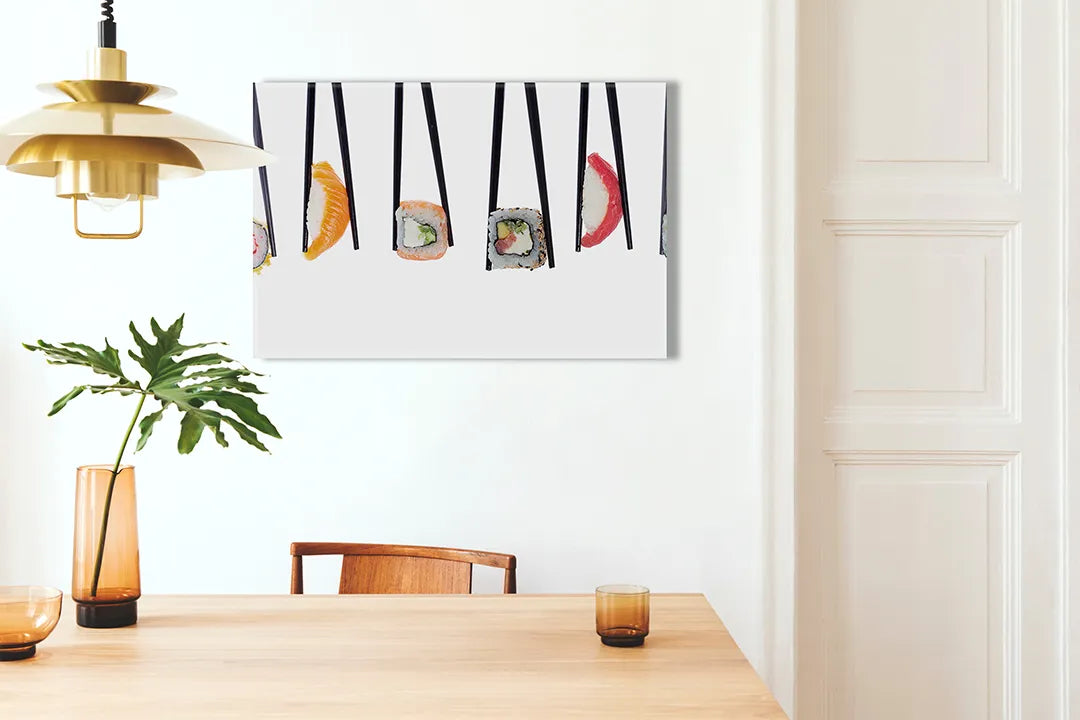 Kork-Pinnwände auf Leinwand mit küchenutensilien mit lebensmittel-illustrationen – Format 100 × 70 cm