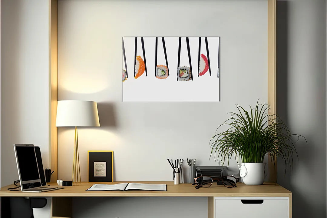 Kork-Pinnwände auf Leinwand mit küchenutensilien mit lebensmittel-illustrationen – Format 140 × 100 cm