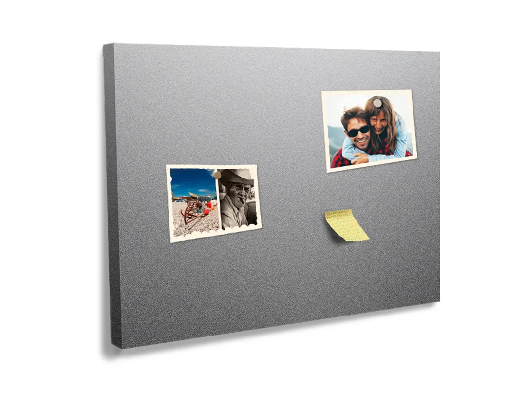 Kork-Pinnwände auf Leinwand mit metallische silberstruktur – Format 60 × 40 cm