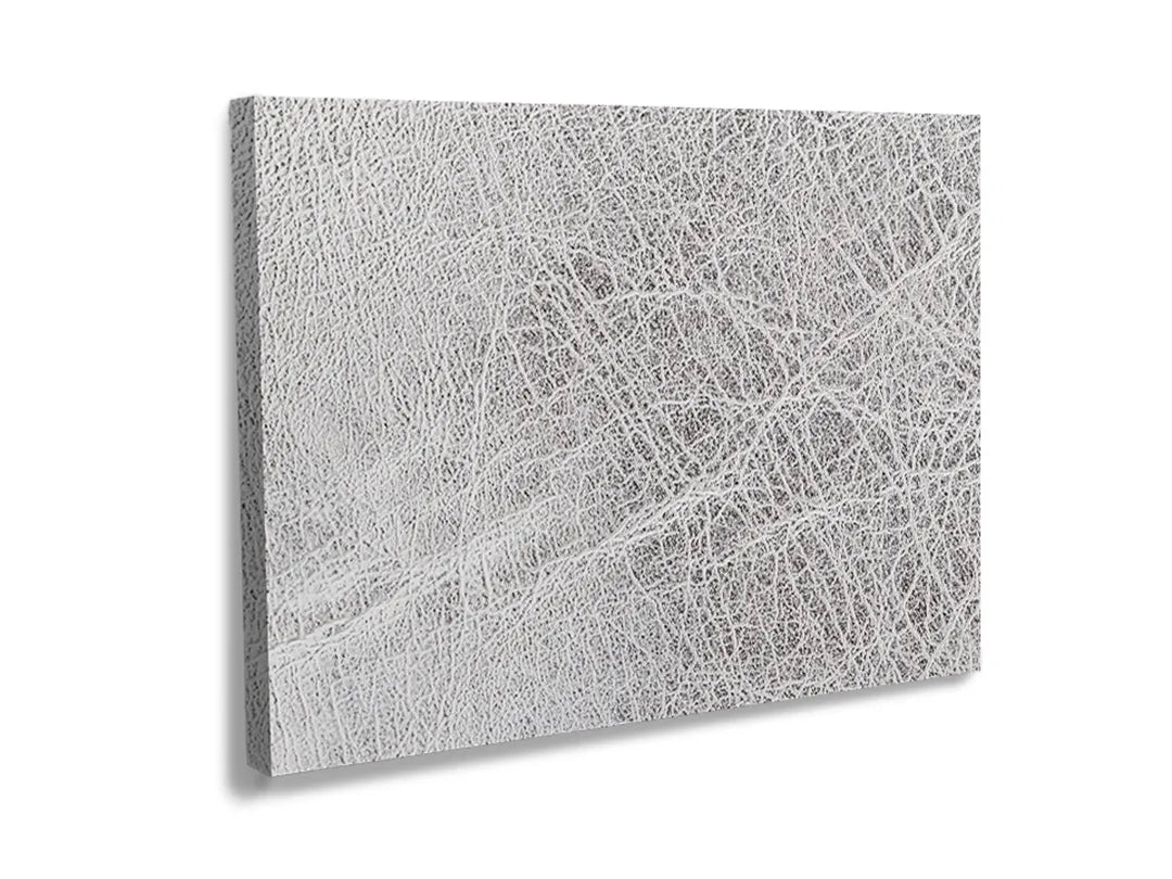 Kurkborden op canvas met witte bladnervenstructuur – formaat 120 × 80 cm