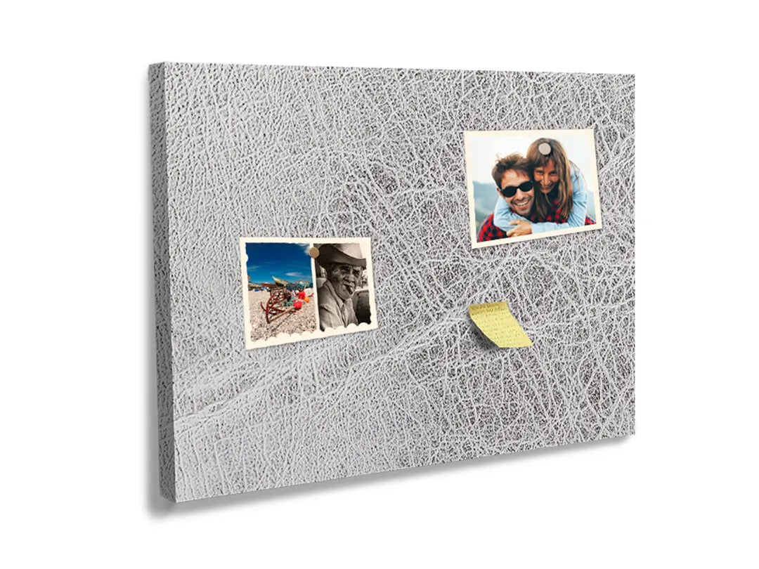 Kurkborden op canvas met witte bladnervenstructuur – formaat 60 × 40 cm