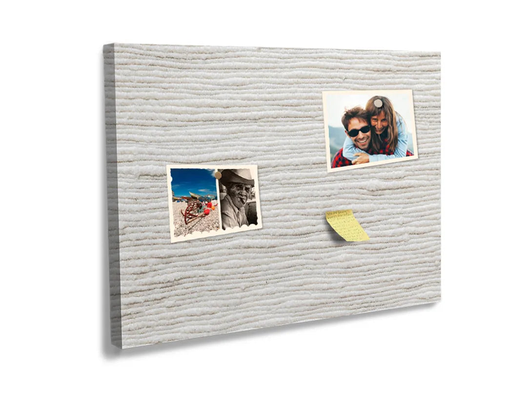 Kurkborden op canvas met wit verweerd hout – formaat 60 × 40 cm