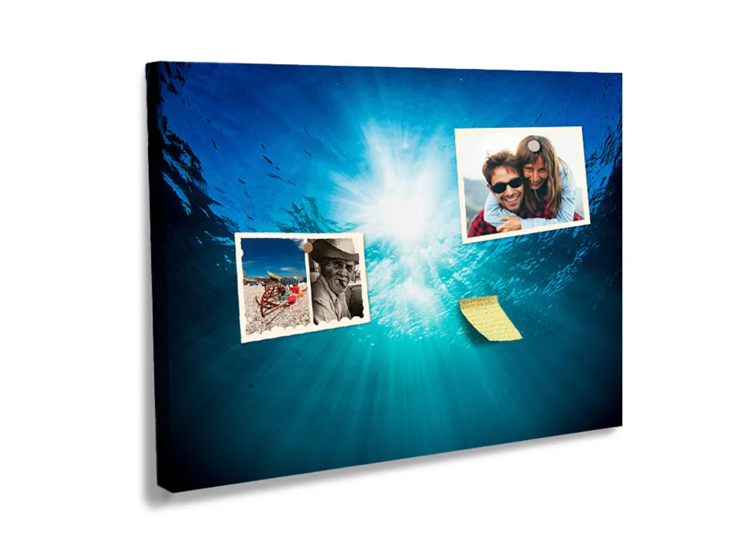 Kurkborden op canvas met zonlicht onder de oceaan – formaat 60 × 40 cm
