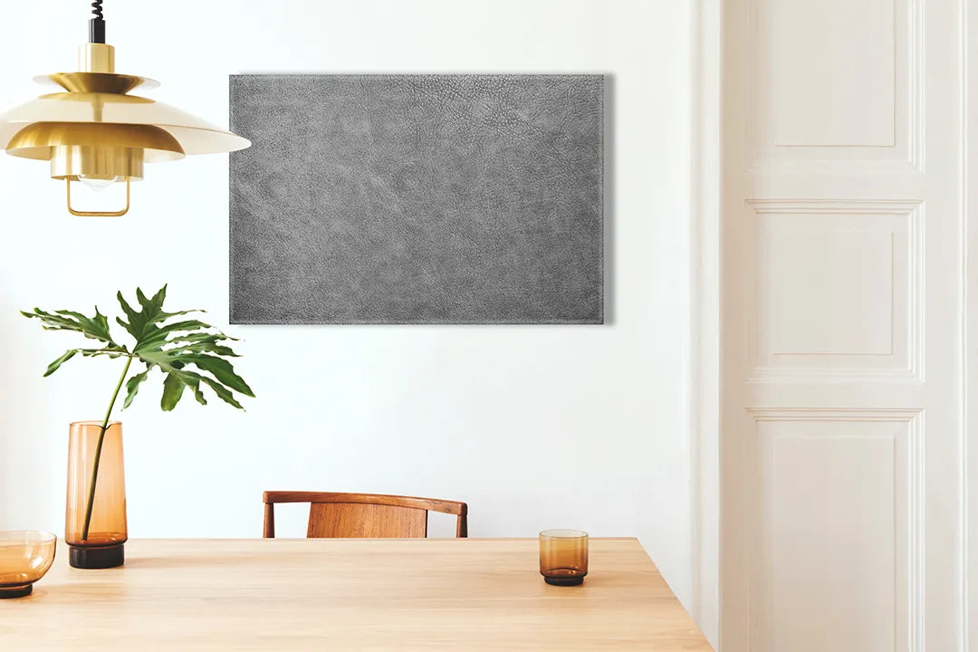 Kurkborden op canvas met grijze betonlook – formaat 100 × 70 cm