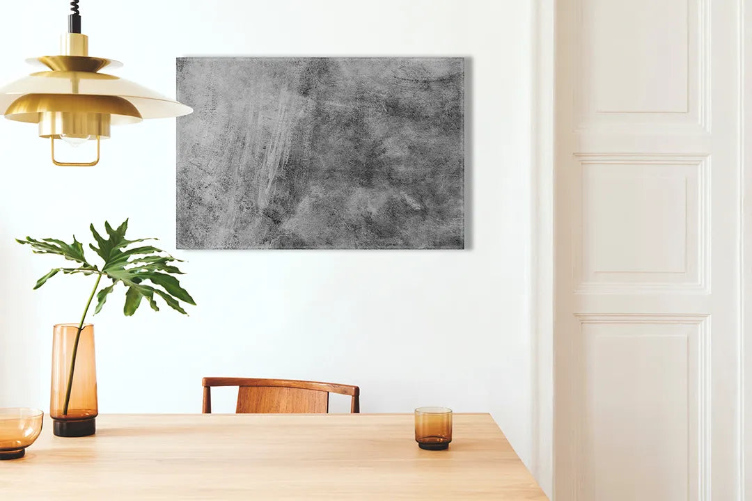 Kurkborden op canvas met donkere verweerde betonstructuur – formaat 100 × 70 cm