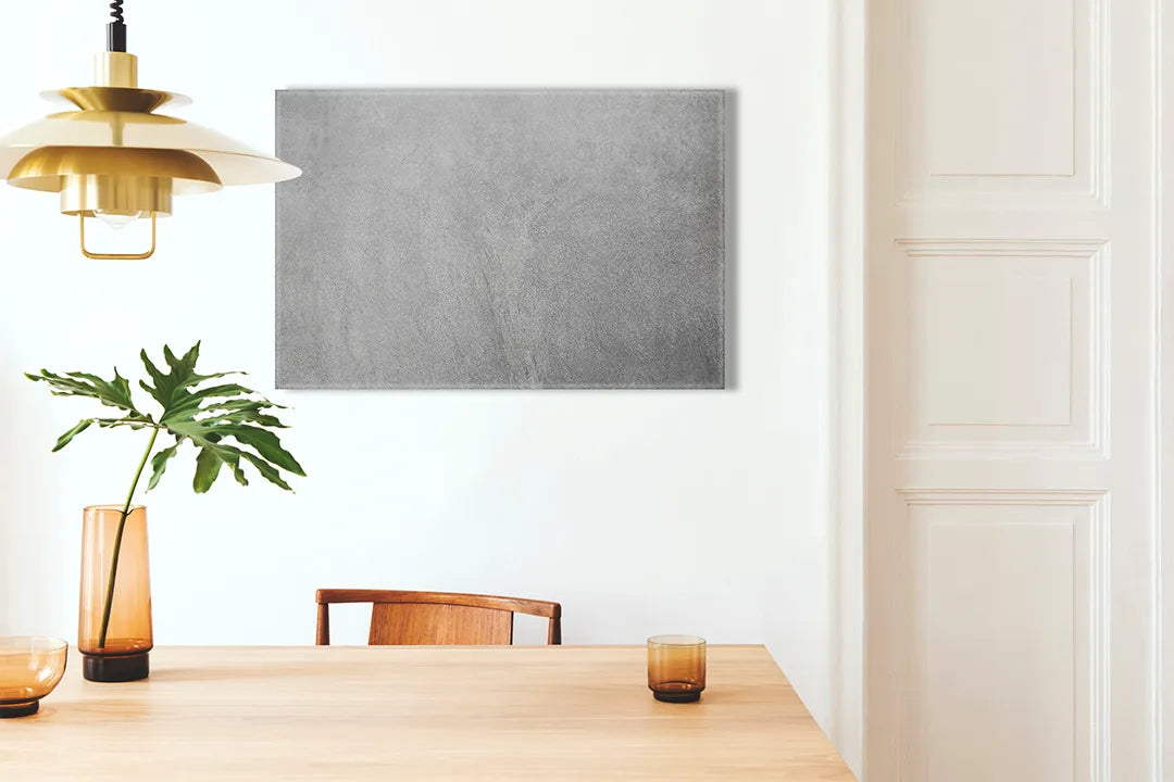 Kork-Pinnwände auf Leinwand mit hellgraue betonstruktur – Format 100 × 70 cm