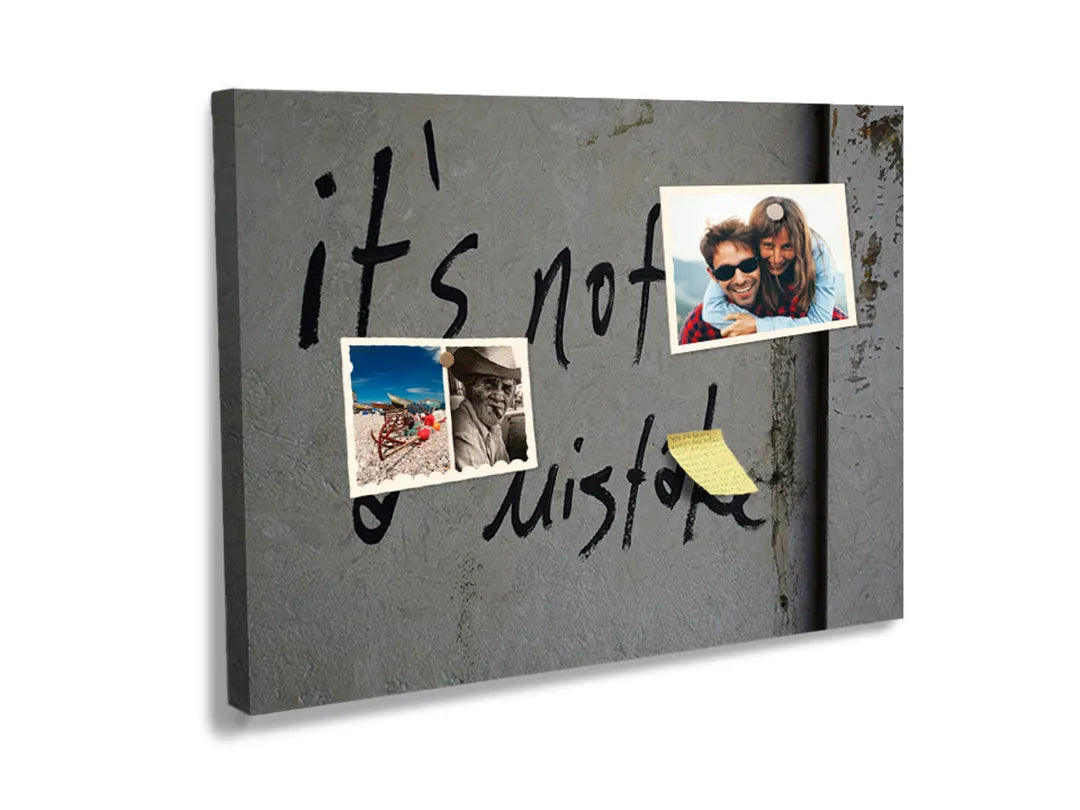 Kork-Pinnwände auf Leinwand mit motivierendes zitat it's not a mistake – Format 60 × 40 cm
