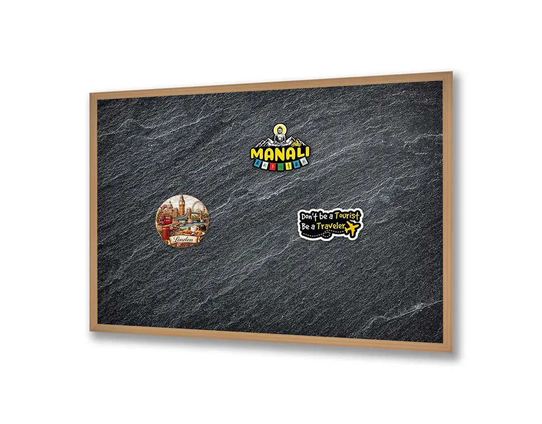 Metall Magnetboard mit hochwertigem Dunkel Leisteen Textur Design