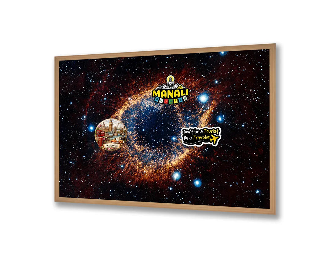 Metall Magnetboard mit hochwertigem Ruimte Nevel Und Galaxie Design