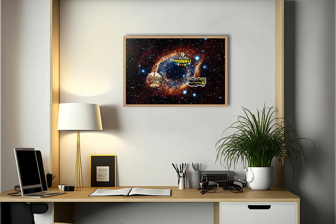 Metall Magnetboard mit hochwertigem Ruimte Nevel Und Galaxie Design