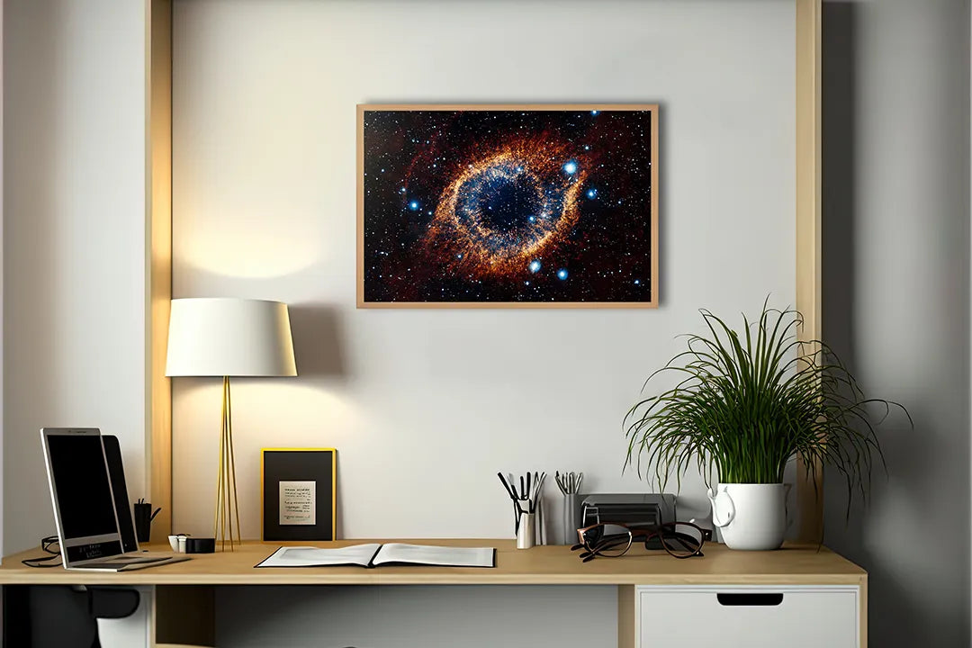 Metall Magnetboard mit hochwertigem Ruimte Nevel Und Galaxie Design