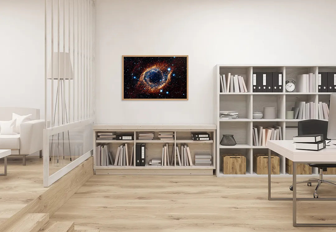 Metall Magnetboard mit hochwertigem Ruimte Nevel Und Galaxie Design