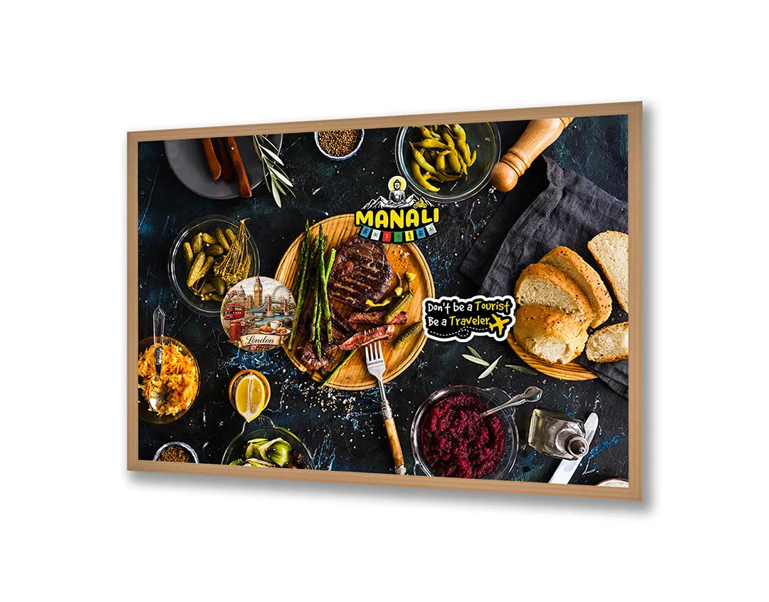 Metall Magnetboard mit hochwertigem Bourgondische Maaltijd Auf Tafel Design