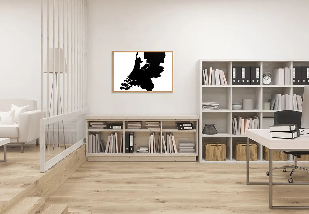 Metall Magnetboard mit hochwertigem Niederlande Landkarte Silhouette Design