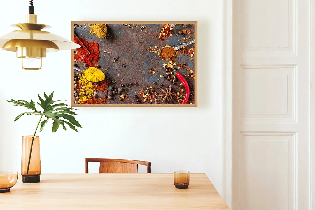 Metall Magnetboard mit hochwertigem Losse Gewürze Und Pepers Design