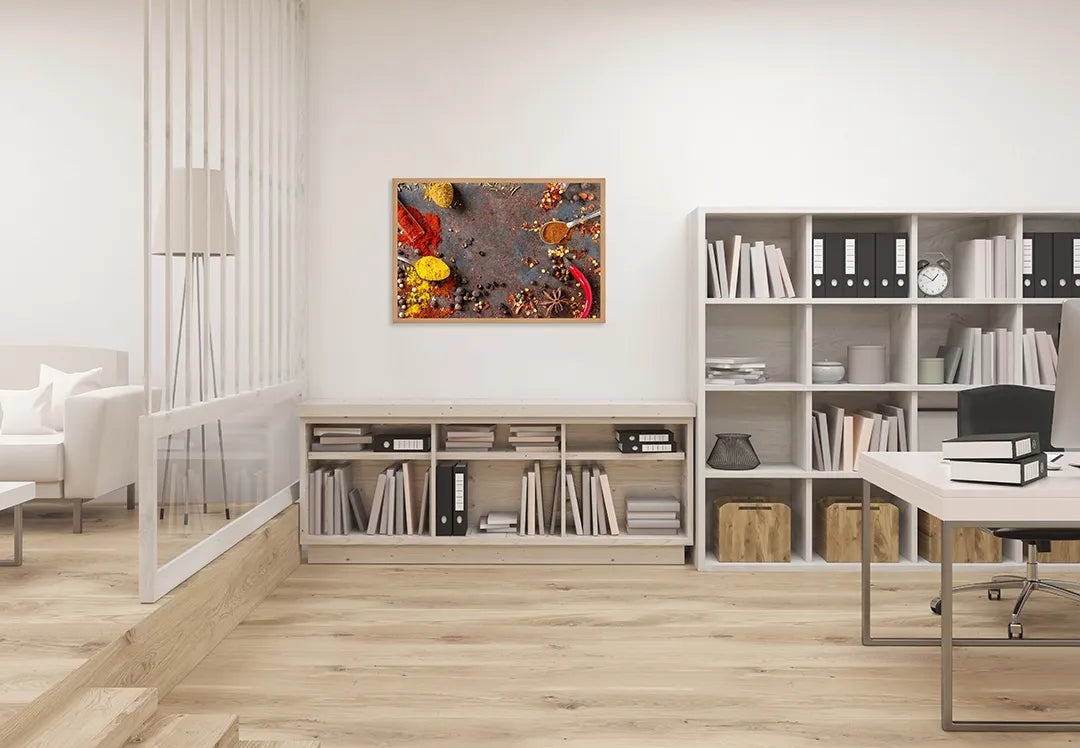 Metall Magnetboard mit hochwertigem Losse Gewürze Und Pepers Design