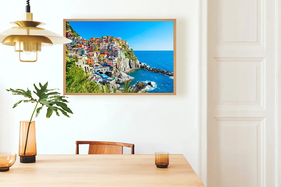 Metall Magnetboard mit hochwertigem Bunt Cinque Terre Dorp Aan Der Kust Design