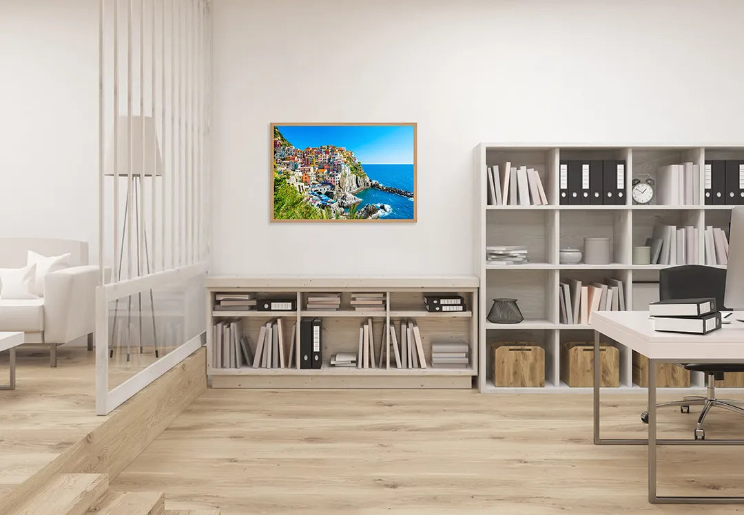 Metall Magnetboard mit hochwertigem Bunt Cinque Terre Dorp Aan Der Kust Design