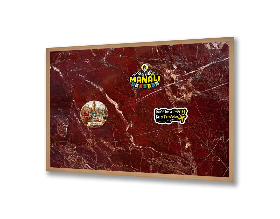 Metall Magnetboard mit hochwertigem Rote Marmor Textur Design