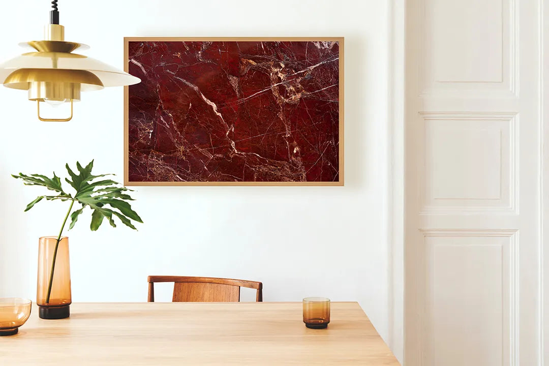 Metall Magnetboard mit hochwertigem Rote Marmor Textur Design