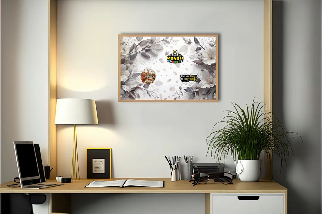 Metall Magnetboard mit hochwertigem Weiße Blumen weiche Hintergrund Design