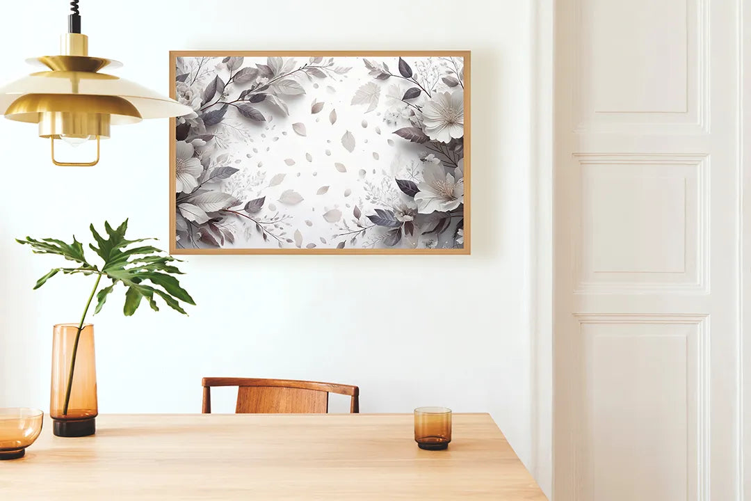 Metall Magnetboard mit hochwertigem Weiße Blumen weiche Hintergrund Design