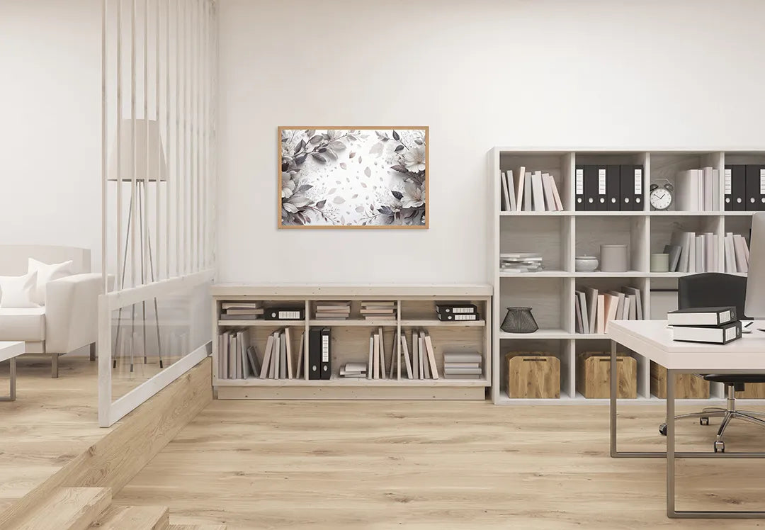 Metall Magnetboard mit hochwertigem Weiße Blumen weiche Hintergrund Design