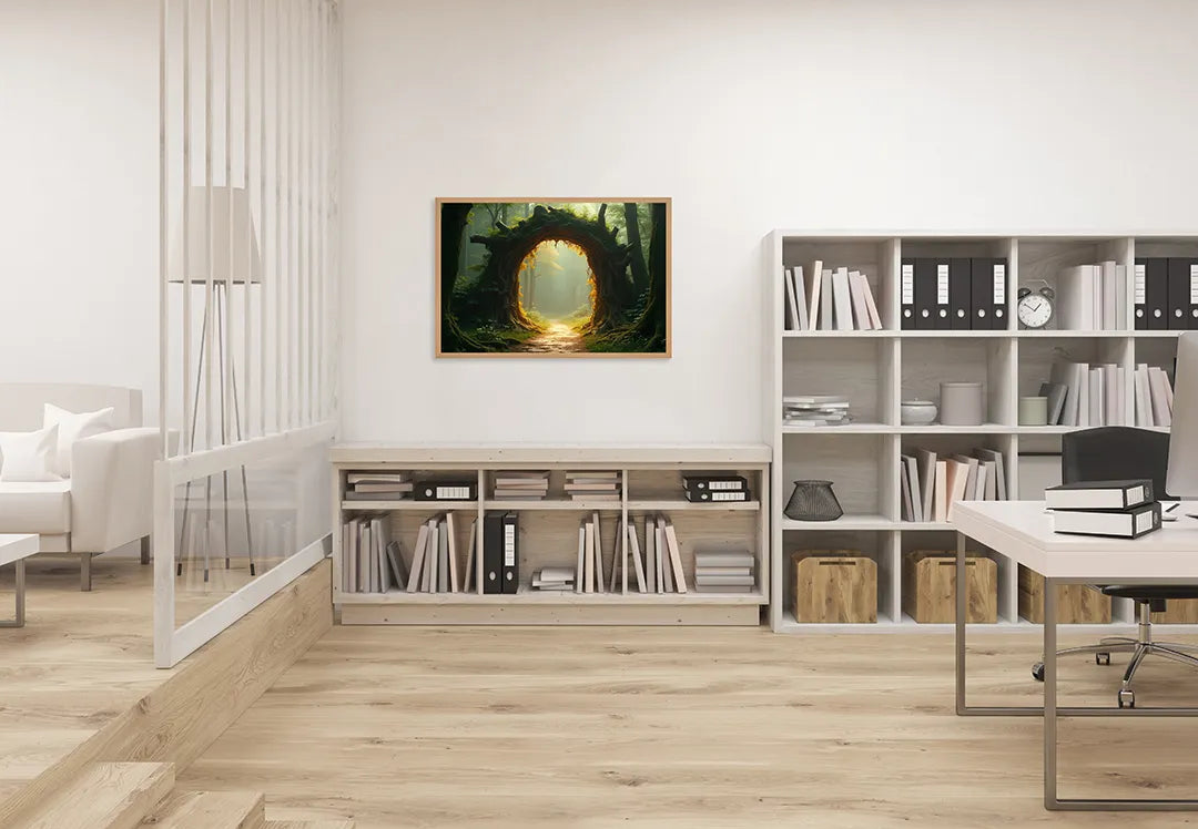 Metall Magnetboard mit hochwertigem Magische Tor in Wald Design