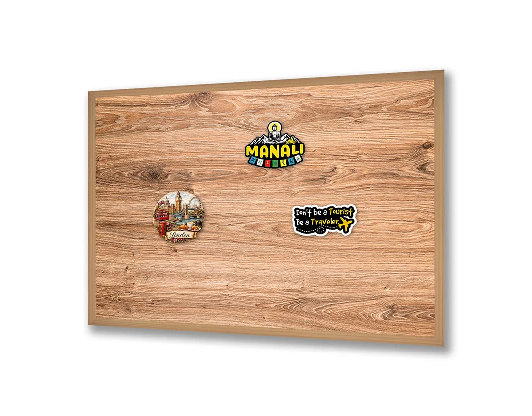 Metall Magnetboard mit hochwertigem Licht Eikenhout Textur Design