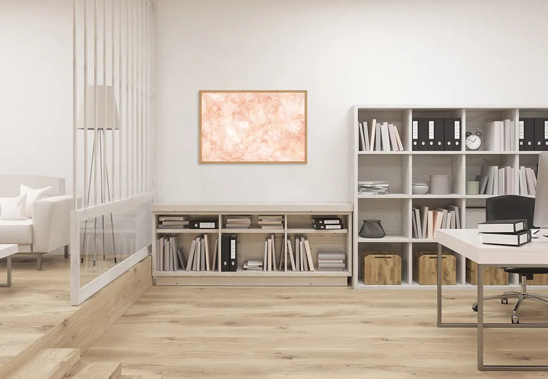Metall Magnetboard mit hochwertigem Rosa Marmor Textur Design