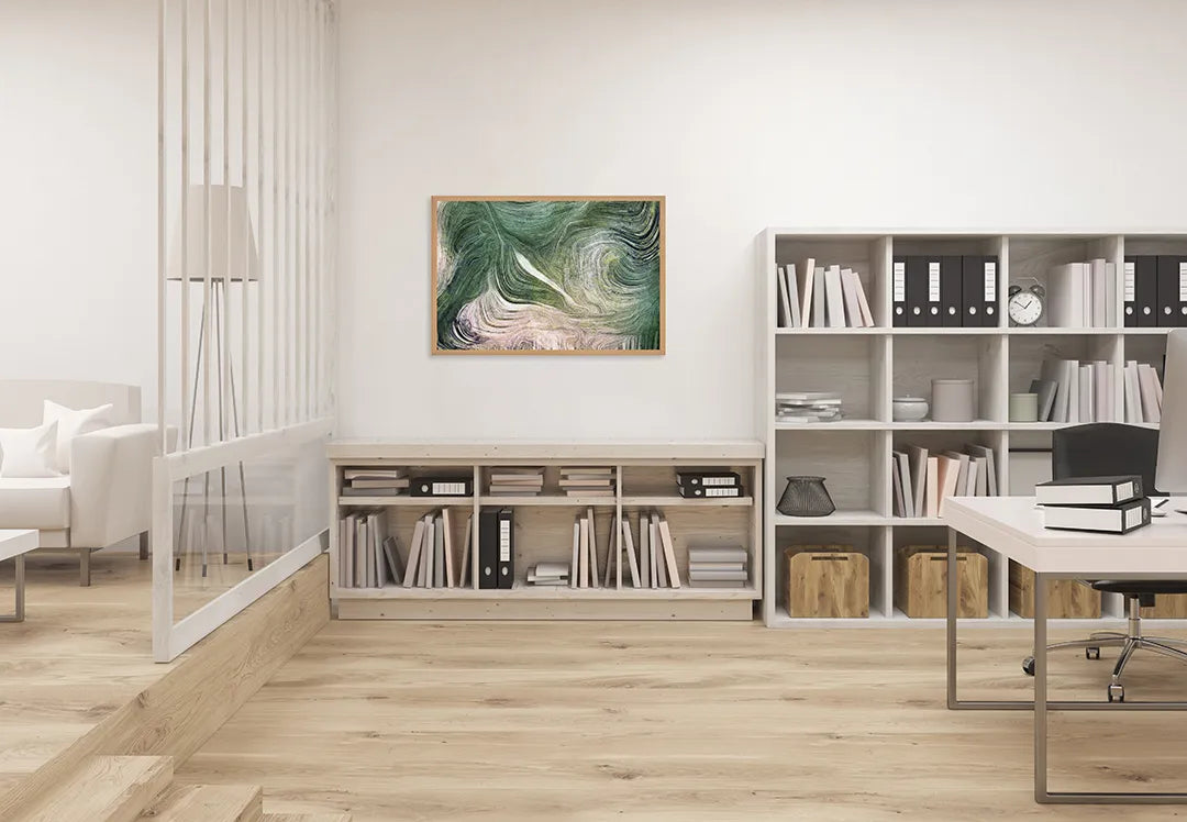 Metall Magnetboard mit hochwertigem Abstrakte Grüne Wervelingen Design
