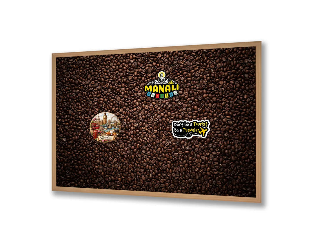 Metall Magnetboard mit hochwertigem Koffiebonen Textur Design