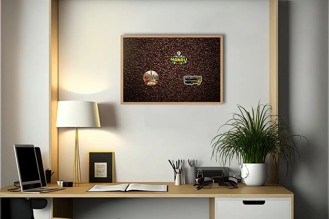 Metall Magnetboard mit hochwertigem Koffiebonen Textur Design