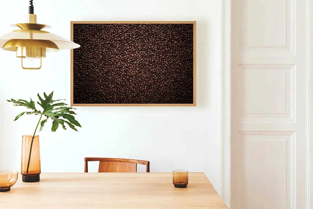 Metall Magnetboard mit hochwertigem Koffiebonen Textur Design