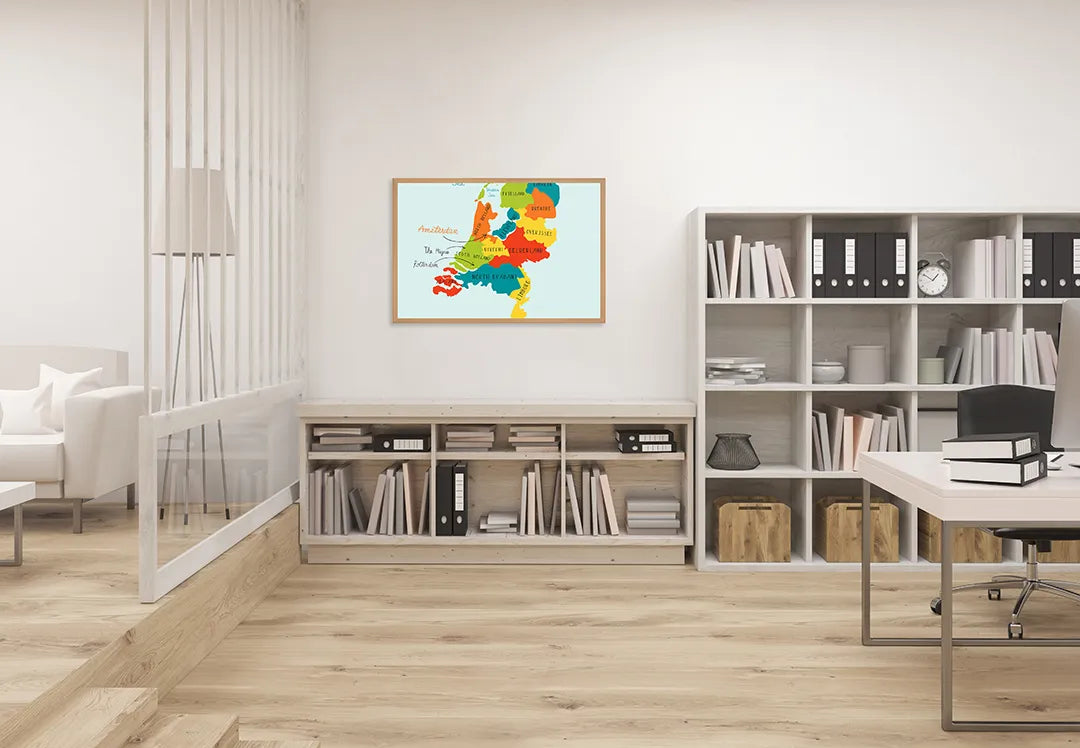 Metall Magnetboard mit hochwertigem Farbige Provinciekaart Von Niederlande Design
