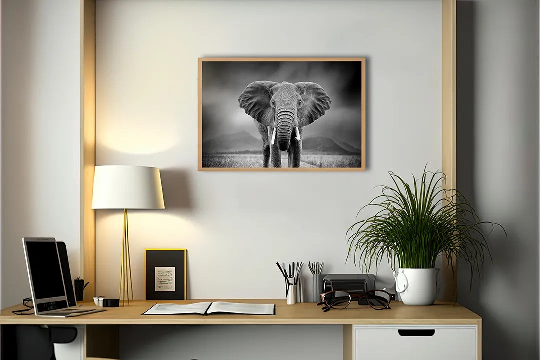 Metall Magnetboard mit hochwertigem Portret Von Ein Elefant Design