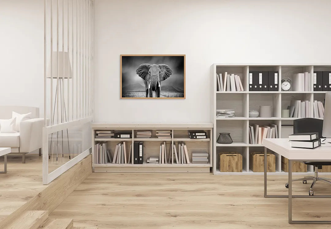 Metall Magnetboard mit hochwertigem Portret Von Ein Elefant Design
