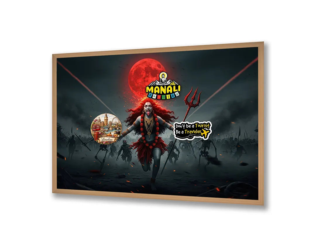 Metall Magnetboard mit hochwertigem Rote Mond Dämon Fantasy Design