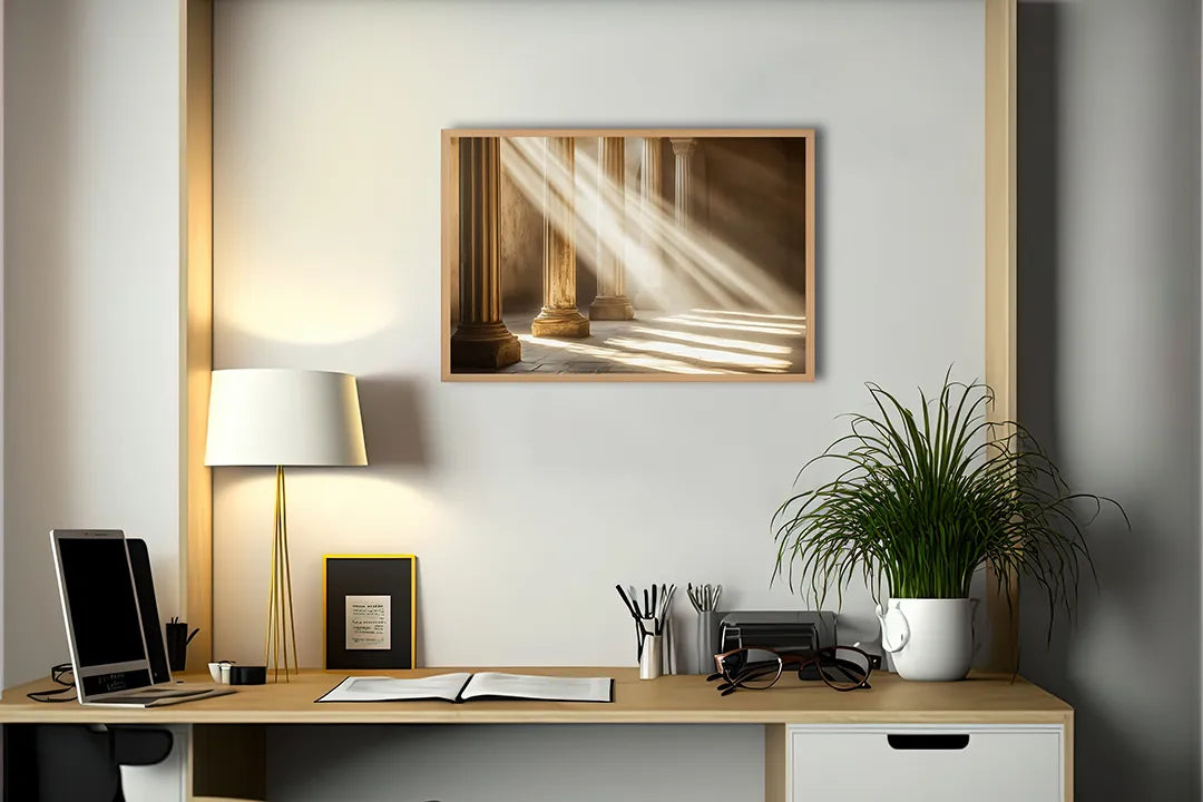 Metall Magnetboard mit hochwertigem Sonnenstrahlen durch Säulen Design