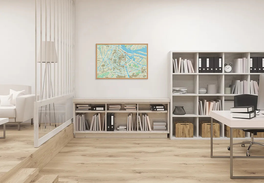 Metall Magnetboard mit hochwertigem Detaillierte Stadskaart Von Amsterdam Design