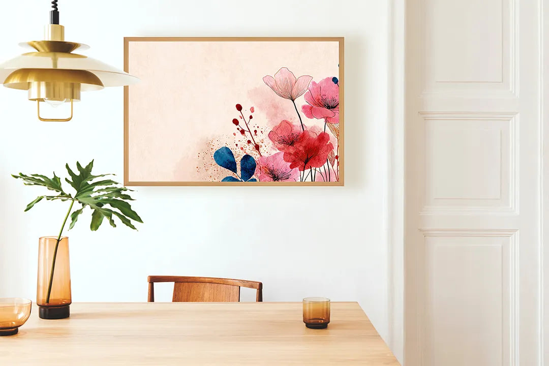 Metall Magnetboard mit hochwertigem Rote Mohnblumen weiche Hintergrund Design