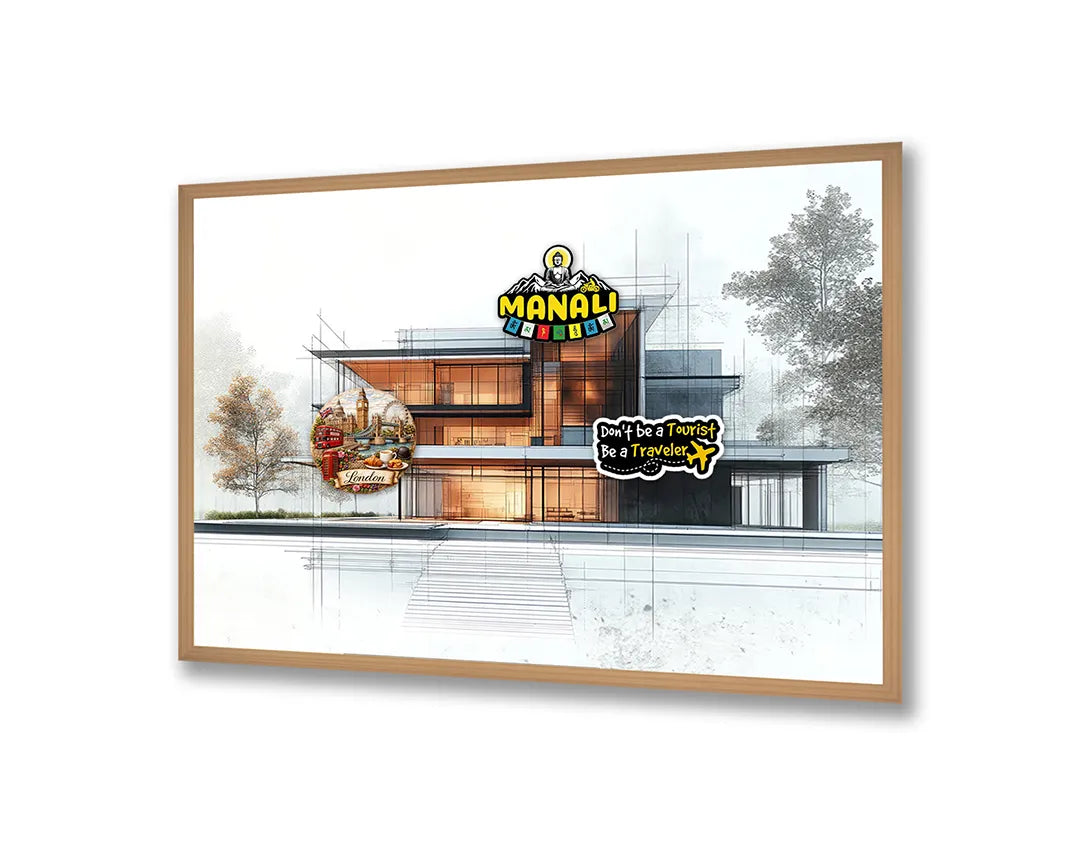 Metall Magnetboard mit hochwertigem Modern Haus Architektur Ufer Design