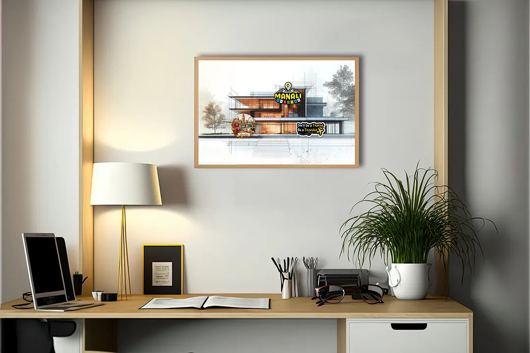 Metall Magnetboard mit hochwertigem Modern Haus Architektur Ufer Design