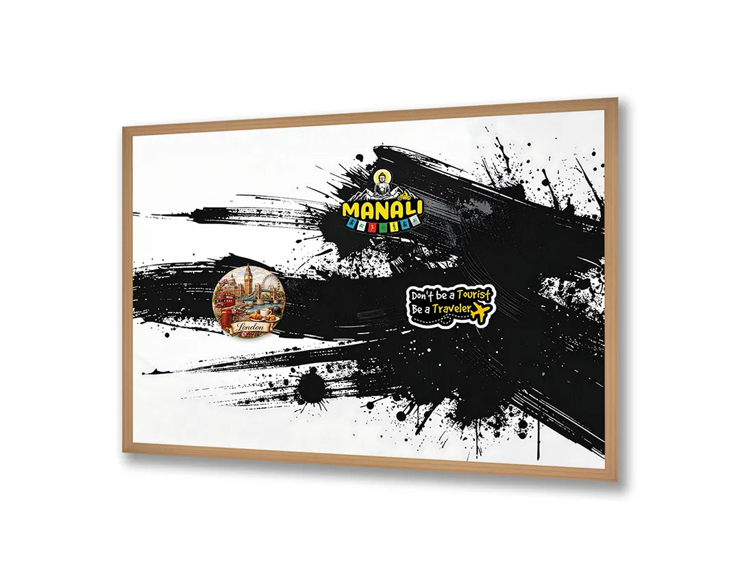 Metall Magnetboard mit hochwertigem Schwarze Farbspritzer Spritzer Design