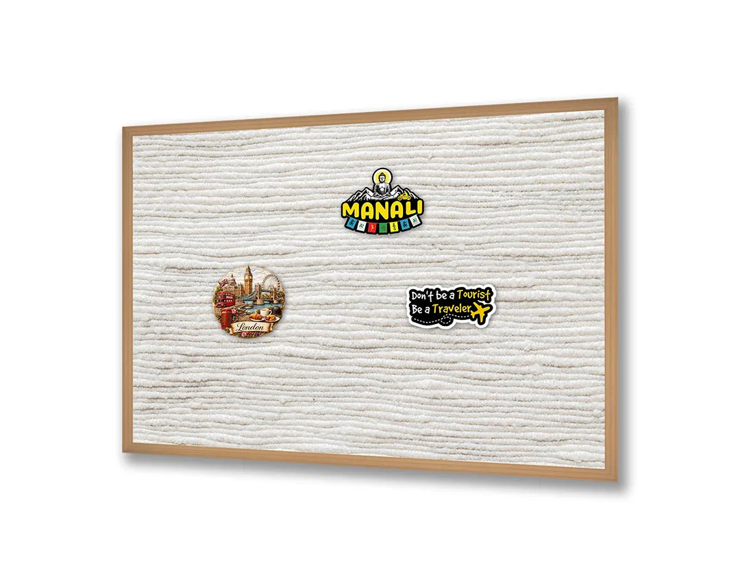 Metall Magnetboard mit hochwertigem Geschilderd Weiß Holz Textur Design