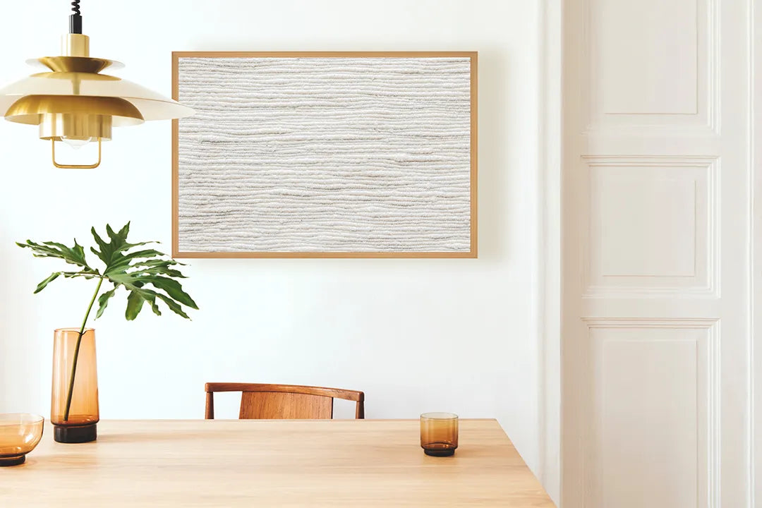 Metall Magnetboard mit hochwertigem Geschilderd Weiß Holz Textur Design