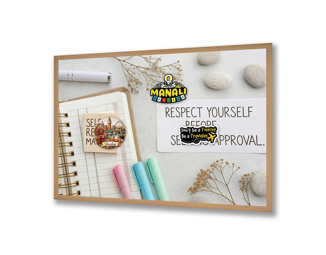 Metall Magnetboard mit hochwertigem Respect yourself Zitat notitie Design