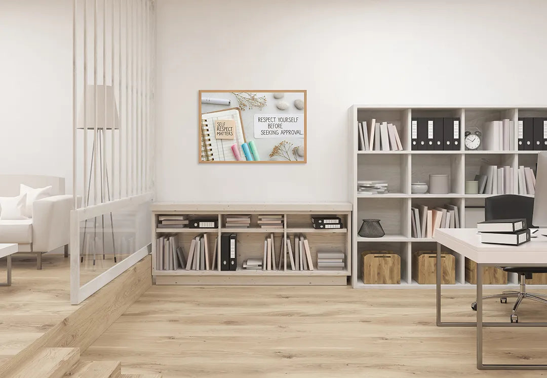 Metall Magnetboard mit hochwertigem Respect yourself Zitat notitie Design