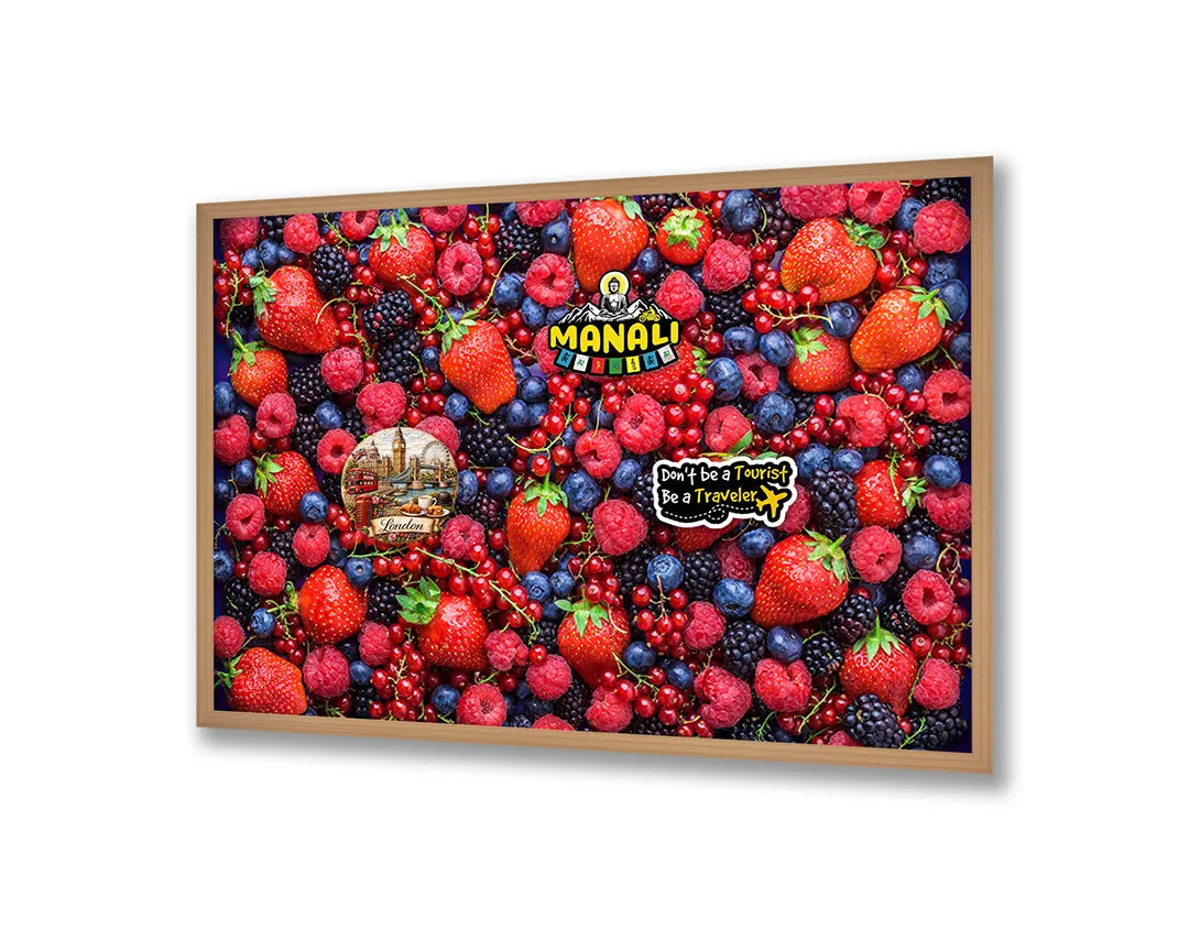 Metall Magnetboard mit hochwertigem Mix Von Rote Bosvruchten Und Bessen Design